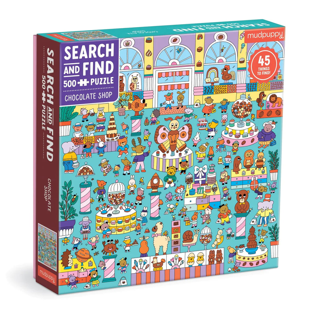 Mudpuppy Jigsaw Puzzles 500 Piece - Chocolate Shop Search & Find
