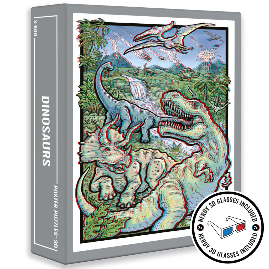 Cloudberries Jigsaw Puzzle 500 Piece - Dinosaurs (3D)