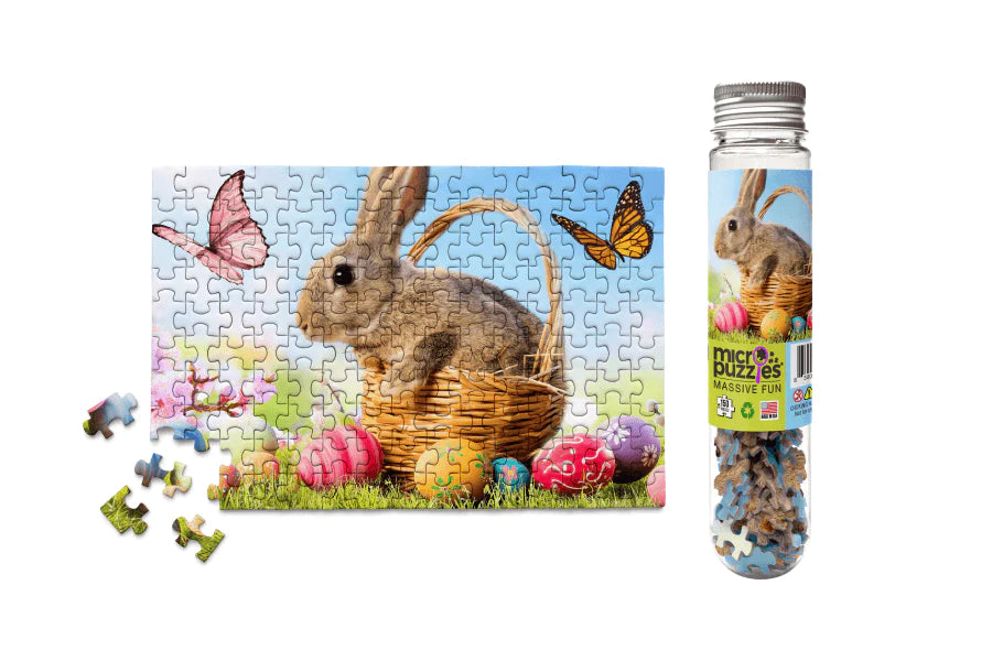 Micro Puzzles Mini 150 piece Jigsaw Puzzle - Easter Bunny Basket