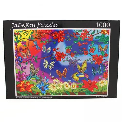 JaCaRou 1000 Piece Butterflies and Hummingbirds