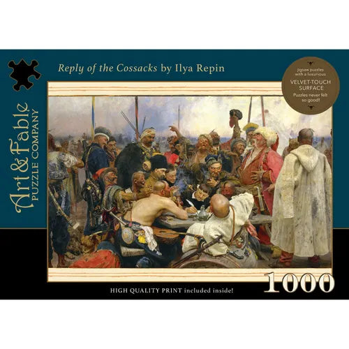 Art & Fable 1000 Piece Velvet Touch - Reply of the Cossacks