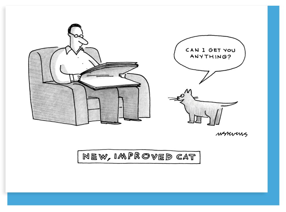 Greeting Card New Yorker - New, Improved Cat