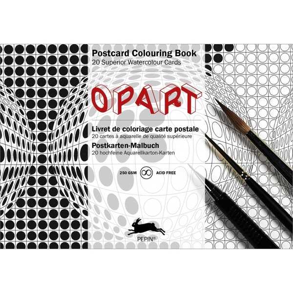 Postcard Colouring Book-Op Art