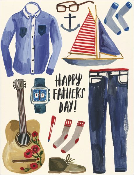 Greeting Card - Fathers Day Card Fathers Things