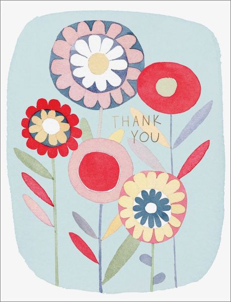 Greeting Card - Folky Flowers