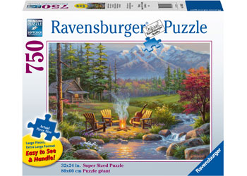 Ravensburger Jigsaw Puzzle 750 Piece Large Format- Riverside Livingroom