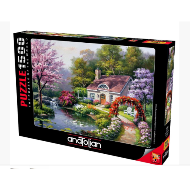 Anatolian 1500 Piece Jigsaw Puzzle - Spring Cottage in Full Bloom