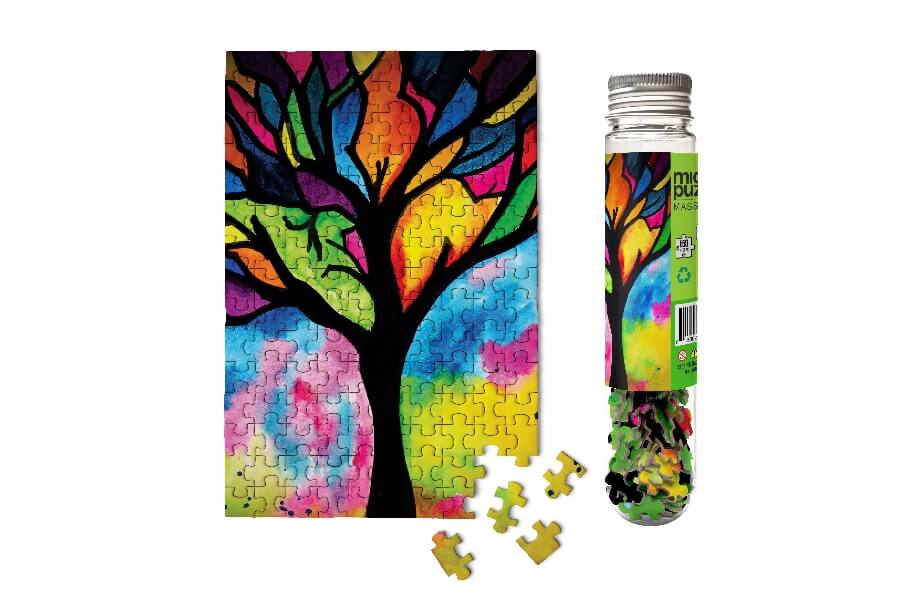 Micro Puzzles Mini 150 piece Jigsaw Puzzle - Stained Glass Tree
